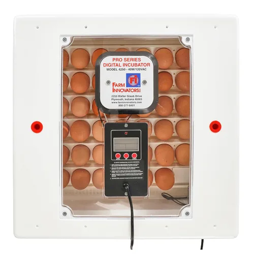Miniatura 9 de Farm Innovators 4250 Incubadora digital de aire circulado con calefacción (encubadora para huevos) con girador automático de huevos para mejorar