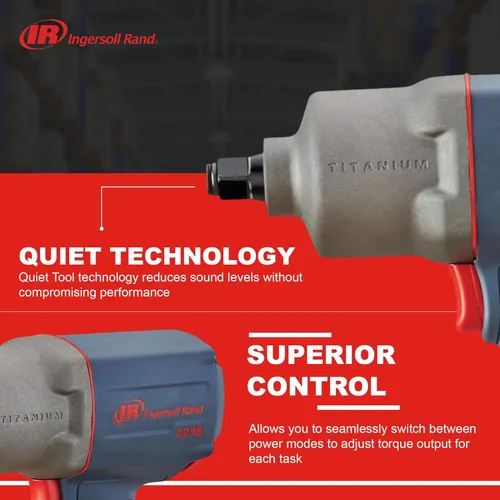 Miniatura 3 de Ingersoll Rand 2235QTiMAX Llave de impacto neumática de transmisión de 1/2 pulgada con tecnología silenciosa