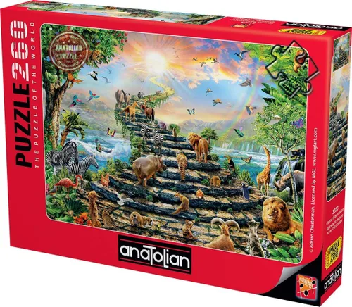 Miniatura 4 de Anatolian Puzzle - Mapa del mundo de dibujos animados, rompecabezas de 260 piezas, #3338 Mapa mundial de dibujos animados