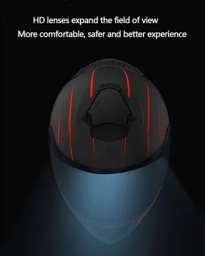 Miniatura 4 de RUANLOV Casco de motocicleta de cara completa, casco de motocicleta frontal abatible, casco integrado aprobado por DOT/ECE, casco abatible de cara