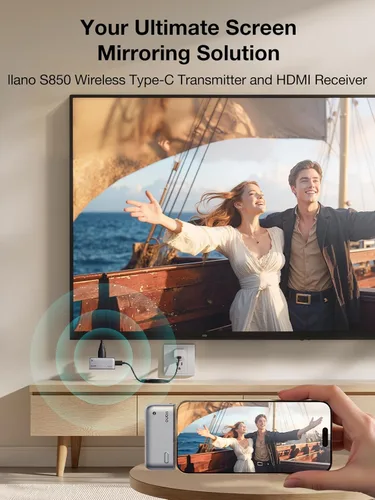Miniatura 2 de llano Transmisor y receptor HDMI inalámbrico tipo C S850, 50M, entrada de decodificación Ultra 4K 1080P @60Hz, Plug & Play 5G+2.4G y audio