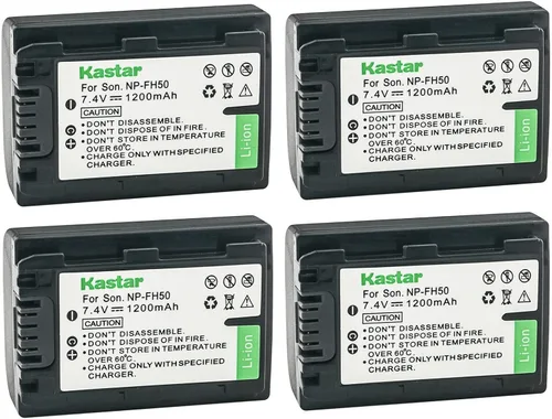 Miniatura 6 de Kastar Paquete de 1 batería NP-FH50 de 7.4 V 1200 mAh de repuesto para Sony NP-FH30, NP-FH40, NP-FH50, NP-FH70, NP-FH100, Sony AC-VQH10, BC-TRV