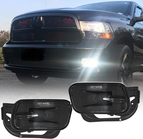 Miniatura 15 de BICYACO Conjunto de luces antiniebla LED con soportes de montaje compatibles con Dodge Ram 1500 2013-2018, Ram 1500 Classic Pickup 2019, lámparas