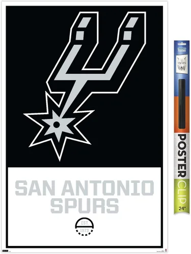 Miniatura 13 de Trends International NBA San Antonio Spurs - Póster de pared con logotipo 21, 22.375 x 34 pulgadas, paquete de póster y montaje prémium Paquete
