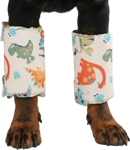 Miniatura 10 de LovinPet Rodilleras para perros, par de 2 soportes para razas medianas y grandes, almohadillas de espuma viscoelástica para cuidado