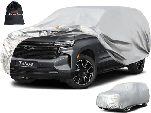 Miniatura 31 de Kayme - Cubierta completa impermeable de 6 capas para automóvil, apta para todo clima, protección para exteriores contra lluvia, rayos ultravioleta