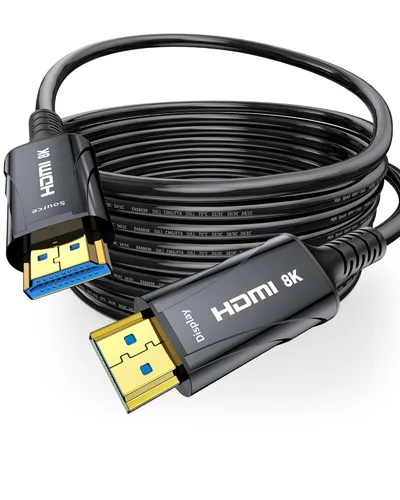 Miniatura 10 de Cratree Cable HDMI de 15 pies de largo – Cable HDMI de ultra alta velocidad certificado 8K, cable HDMI trenzado de 48 Gbps, 8K 60 Hz, 4K 120 Hz