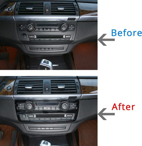 Miniatura 2 de Mando de plástico ABS para coche, aire acondicionado y volumen, para BMW X5 X6 E70 E71 2008-2013, color negro