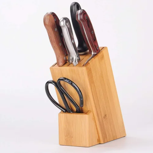 Miniatura 8 de STOBAZA Soporte de bloque de cuchillos para organización de cocina, elegante estante para almacenamiento de cubiertos y utensilios que mantiene tus