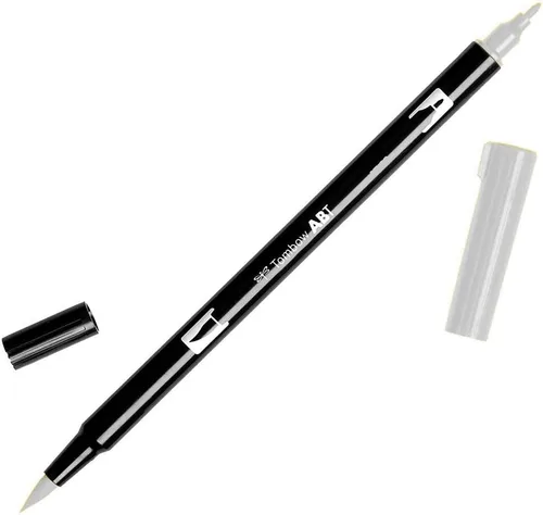 Tombow Marcador artístico con bolígrafo de doble pincel, N95, gris frío 1, paquete de 1