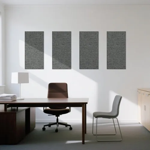 Miniatura 9 de Art3dwallpanels 4 PCS Paneles Acústicos, 24''x12'' Paneles de Pared de Tela Insonorizados, Paneles de Absorción de Sonido de Montaje Fácil con Gris