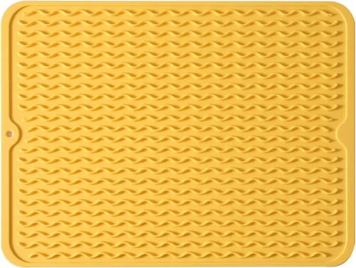 Miniatura 48 de MicoYang Alfombrilla de silicona para secado de platos para múltiples usos, fácil de limpiar, ecológica, resistente al calor, alfombrilla