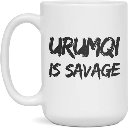 Miniatura 3 de Urumqi is savage Ceramic Coffee Mug, 11-Ounce White