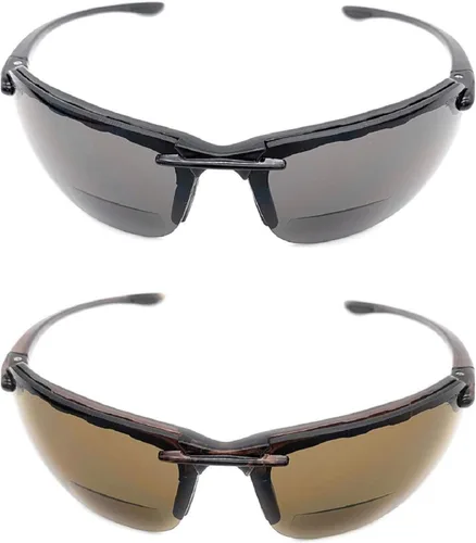 Miniatura 9 de The Oakland - Lentes de sol bifocales para lectura deportivos, envolventes, unisex, sin montura Marrón