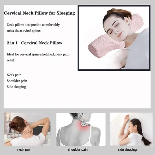 Miniatura 5 de Almohada cervical para el cuello para aliviar el dolor al dormir, almohada cervical de espuma viscoelástica para aliviar el dolor de cuello rígido