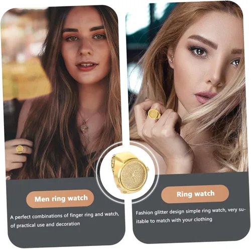Miniatura 7 de DECHOUS 3 piezas de anillo de reloj de dedo anillo para mujeres mujeres regalos anillos para mujeres relojes para hombre anillo de reloj hombre