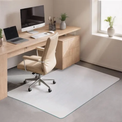 Miniatura 9 de SUPER DEAL Tapete de oficina mejorado de 46 x 60 pulgadas, tapete de oficina resistente para suelo de madera dura, 1 paquete
