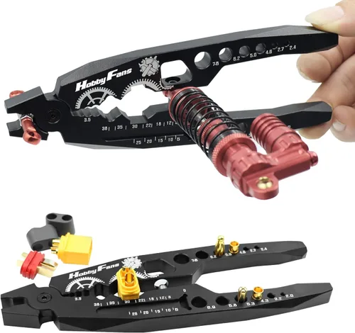 Miniatura 5 de Alicates de amortiguador de metal, abrazadera de bola de varilla y llave de rótula, juego combinado de herramientas RC multifunción para 1/8 1/10 RC