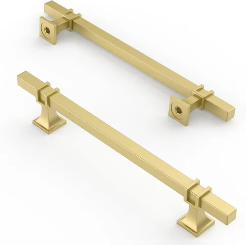 Miniatura 14 de Asidrama - Paquete de 10 manijas para alacena de 3 pulgadas (76mm) de color negro mate y dorado, tiradores para gabinete, accesorios para gabinete