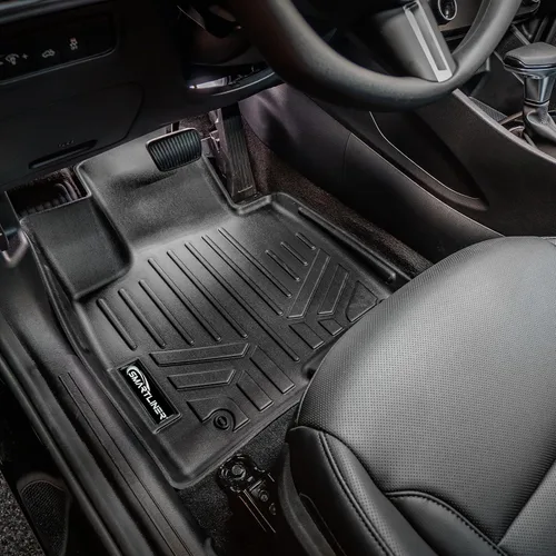 Miniatura 2 de SMARTLINER Juego de alfombrillas de primera fila para todo tipo de clima, compatibles con Hyundai Santa Cruz 2022-2025
