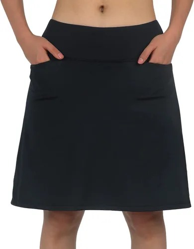 Miniatura 2 de beroy Faldas cortas para mujer, falda de 20 pulgadas hasta la rodilla para mujer, falda deportiva con pantalones cortos