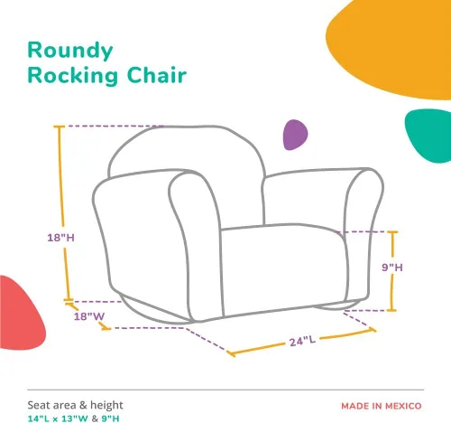 Miniatura 7 de KEET Roundy - Silla para niños, silla combinada con funda, color marrón