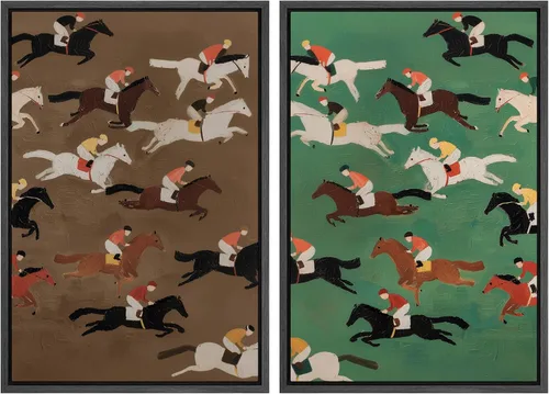 Miniatura 144 de SIGNWIN Lienzo enmarcado para pared, ilustraciones abstractas texturizadas en tonos beige terrosos, arte moderno, decorativo, contemporáneo