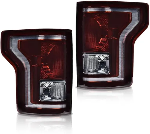 Miniatura 12 de CROSSDESIGN Luz trasera trasera sin bombillas lado derecho rojo compatible con Ford F150 SSV 2016 2017/Fit F150 (submodelo: Lariat, XL, XLT) 2015