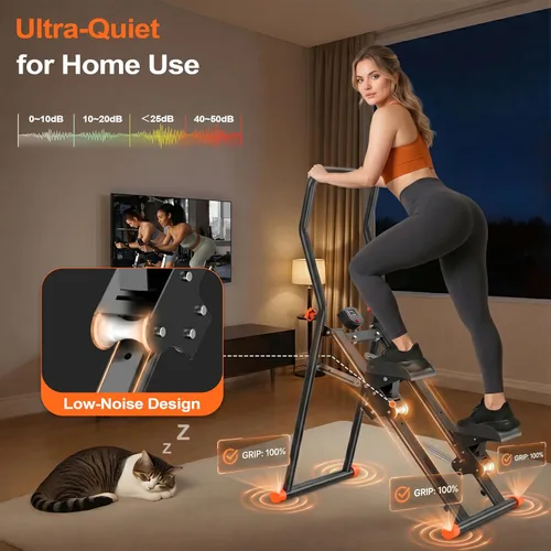 Miniatura 4 de EPHESPORT Stair Stepper for Home Gym, 2.0 Stair Climber with 3-Level Adjustable Resistance, Non-Slip Pedals, Digital Monitor & Phone Holder