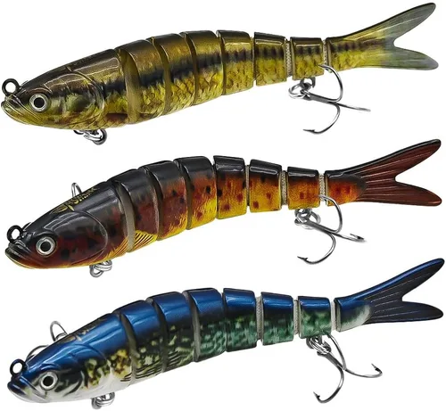 Señuelos de pesca para agua dulce y salada, señuelos de natación realistas para lubina, trucha y lucio, increíbles regalos de pesca para pescadores