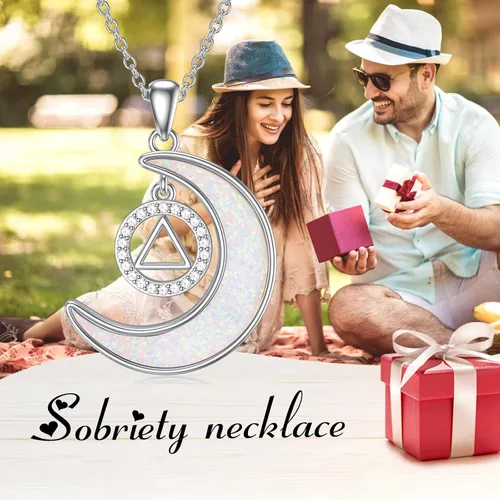 Miniatura 5 de KQF DragonflyHummingbirdHedgehogOwlSobrietyAngel Wings Necklace Sterling Silver Moon Necklace Dragonfly Gifts For Dragonfly Lovers Gifts Wife Mom