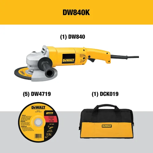 Miniatura 2 de DEWALT DW840K. Amoladora de ángulo con bolsa y ruedas de 7 pulgadas.