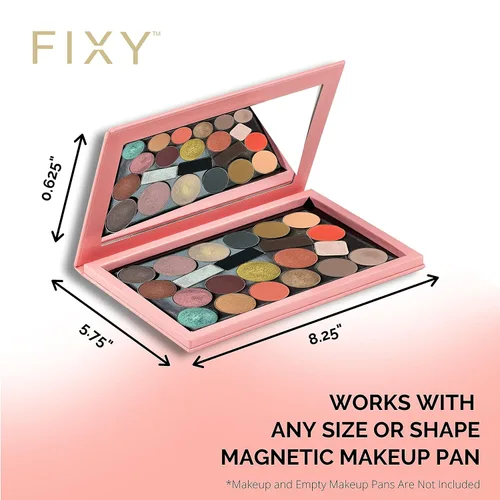 Miniatura 3 de FIXY Paleta magnética vacía grande del maquillaje con el espejo, organizador perfecto del maquillaje del viaje