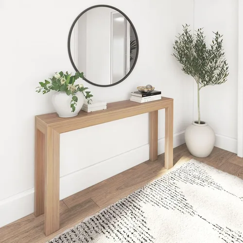 Miniatura 12 de Plank+Beam Mesa consola moderna de madera maciza, 46 pulgadas, mesa de sofá, mesa de entrada estrecha para pasillo, detrás del sofá, sala de estar