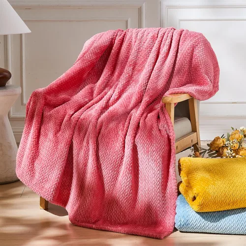 Miniatura 69 de NEWCOSPLAY Manta de Tiro Súper Suave Aqua Franela Sedosa Premium Fleece con Patrón de Hojas Ligera Manta de Cama para Uso en Todas las Estaciones