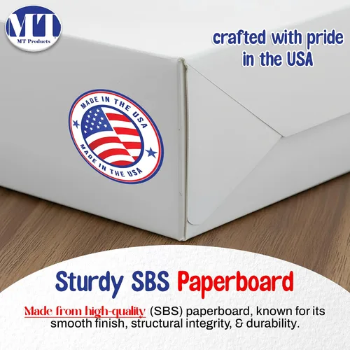 Miniatura 6 de MT Products 12" x 8" x 2.25" White Bakery Boxes with Window (5 Pack) - Auto Pop-Up Paperboard Treat Boxes for Chocolate Covered Strawberries