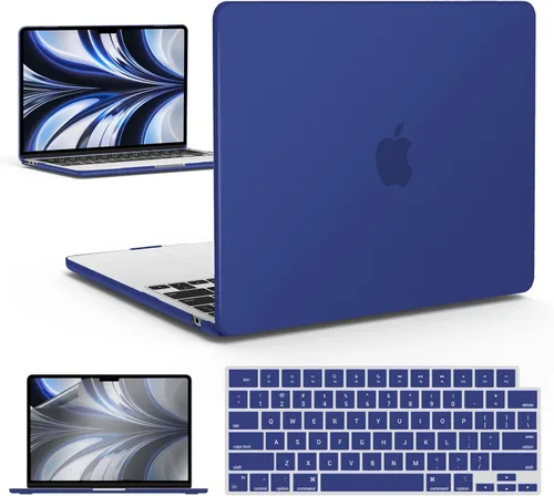 Miniatura 45 de IBENZER Funda para MacBook Air de 13 pulgadas 2026 2025 2024 2023 2022 M4 A3240 M3 A3113 M2 A2681, funda rígida con cubierta de teclado ScreenFilm