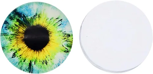 Miniatura 6 de Julie Wang Cabujón de cristal de ojos de dragón de 0.709 in, 40 unidades, para esculturas de arcilla, accesorios para hacer joyas, manualidades