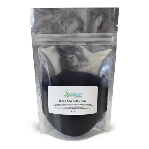 Sal marina negra hawaiana | 100% natural orgánica | Gran sal de acabado gourmet y perfecta para cosméticos profesionales de piel, cabello y baño |