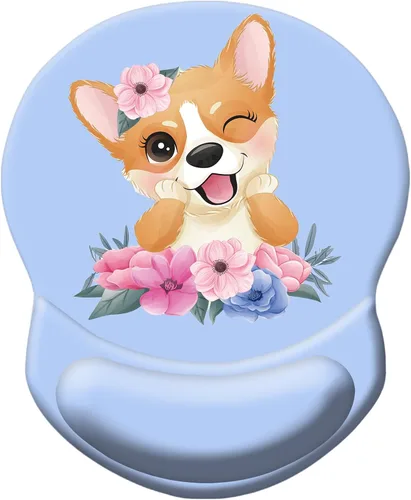 Miniatura 39 de Alfombrilla de mouse ergonómica con soporte para muñeca, cómoda alfombrilla de mouse para computadora con base de poliuretano antideslizante