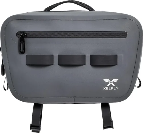 Miniatura 12 de Xelfly - Mochila de pesca impermeable con soporte para caña, válvula de aire inflable, correas acolchadas para la cintura y bucles para engranajes