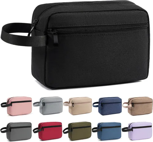 Neceser colgante de viaje con asa de transporte, pequeño organizador de cosméticos resistente al agua para hombres y mujeres, kit de maquillaje,