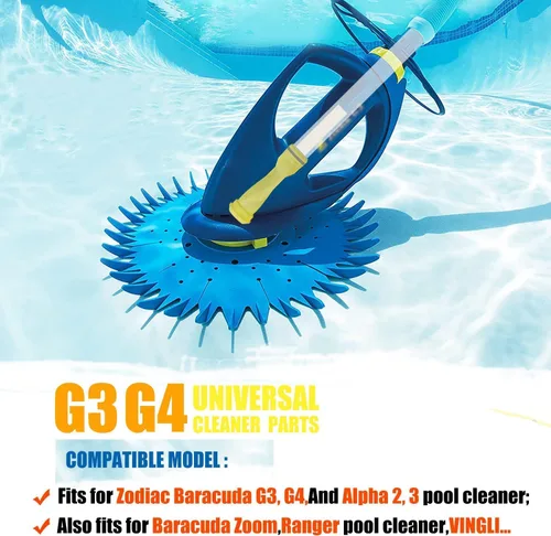Miniatura 3 de ATIE Limpiador de piscinas de larga vida diafragma W69698 con anillo de retención W81600 de repuesto compatible con Zodiac G3, G3 PRO, G4 limpiador