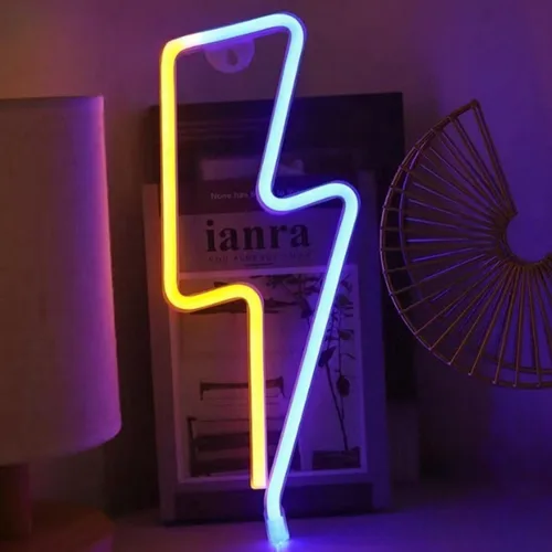 Miniatura 11 de 2 letreros de neón para decoración de pared, funciona con pilas de neón para dormitorio, configuración de sala de juegos, luces LED de neón