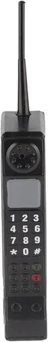 Accesorio retro para teléfono celular, accesorios fotográficos de simulación de hierro para decoración de los años 80 y 90 (negro)