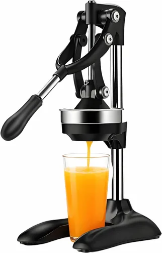 Miniatura 7 de Exprimidor de hierro fundido, exprimidor manual de grado profesional, exprimidor de limón de acero inoxidable, prensa de jugo manual, utensilios