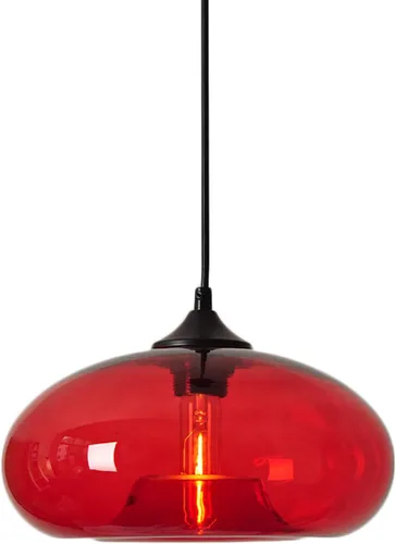 Miniatura 2 de Iluminación colgante de cristal industrial vintage de 11 pulgadas, 1 luz de granja, loft bar, lámpara colgante de techo, isla de cocina, comedor
