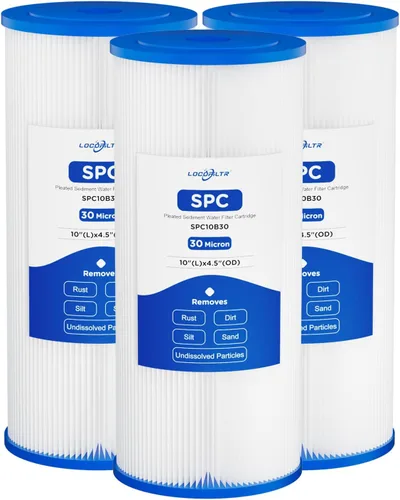 Miniatura 9 de FXHSC - Cartucho de filtro de agua plisado de poliéster de 20 micrones, 10 x 4.5 pulgadas, repuesto para ECP20-BB, S1-BB, W20CLHD, SPC-45-1020