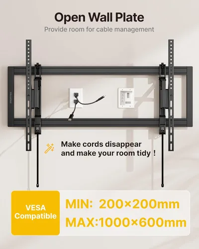 Miniatura 9 de monTEK - Soporte de pared para TV con inclinación de alta resistencia para televisores de 37–90" de hasta 200 libras – Bajo perfil, ajuste