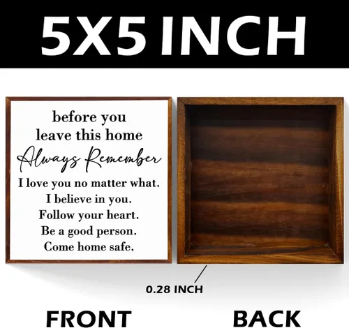 Miniatura 2 de Caja de madera con texto en inglés «Always Remember You are Braver Than You Think» con texto en inglés «Always Remember You are Braver Than You